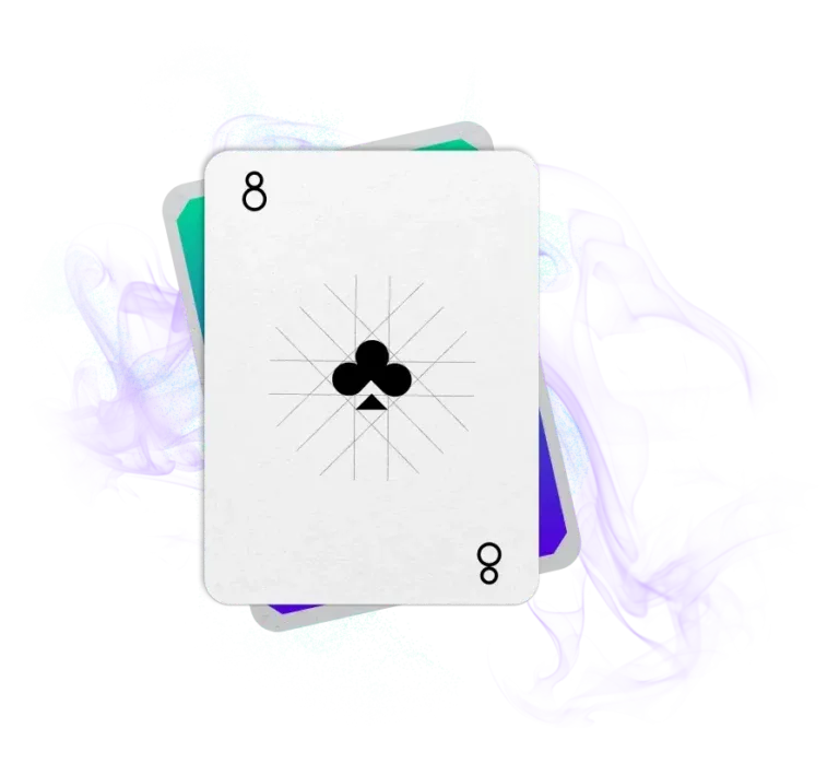 Card facing clubs of Eight