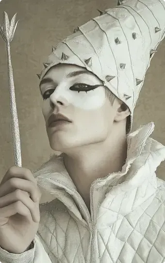 Jester holding Magical Wand